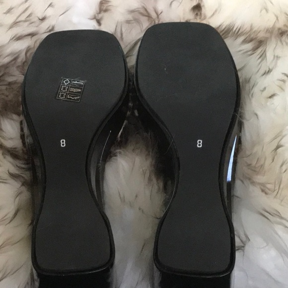 NWOB Via Spiga Italian Designer Haircalf leather Lucite Wedge 8M - Picture 5 of 11